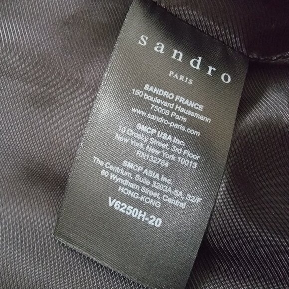 Sandro Leather Biker Jacket | Size US 2-4 | 100% Soft Lamb Leather - Picture 10 of 12